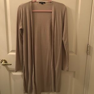 Long, soft tan sweater